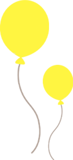 黄色の風船
